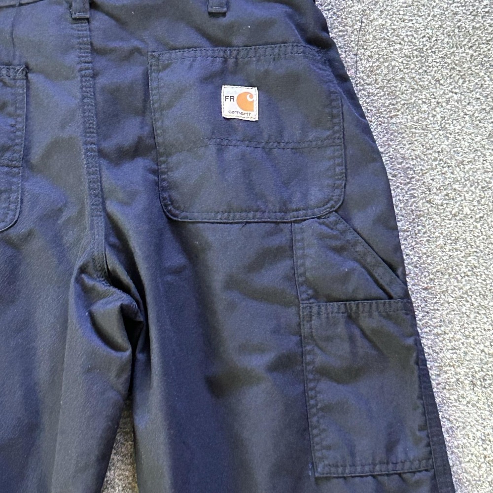 Carhartt FR Pants Mens 32x34 Navy Flame Resistant Carpenter Workwear Cargo P11 - Picture 10 of 14